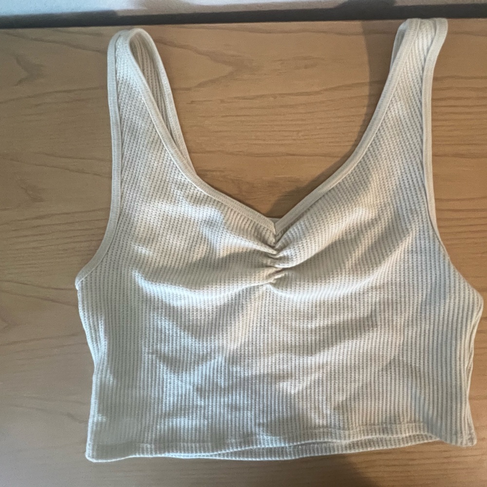 American eagle white crop tank
